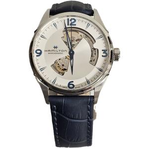 ハミルトン HAMILTON ジャズマスター オープンハート 自動巻き 42mm レザーベルト シルバー メンズ H32705651 H327050 新品