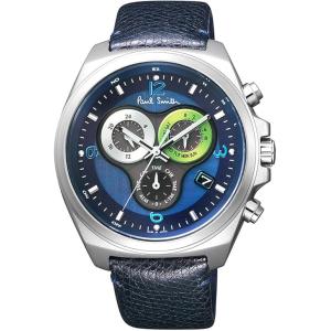 Paul Smith ポールスミス 腕時計 電波ソーラー クロノグラフ メンズ レザーバンド ファイナルアイズ Final Eyes Chronograph TT ネイビ KH7-113-70