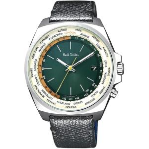 Paul Smith ポールスミス 腕時計 メンズ 電波ソーラー クローズドアイズ ワールドタイム Closed Eyes World Time TT グリーン KL5-211-40