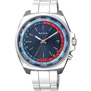 Paul Smith ポールスミス 腕時計 電波ソーラー クローズドアイズ ワールドタイム Closed Eyes World Time TT ブルー KL5-211-71