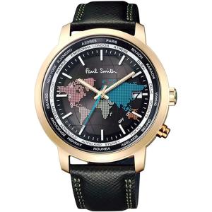 Paul Smith ポールスミス 腕時計 メンズ 電波ソーラー ワールドトラベラー ブラック GMT KL5-326-50