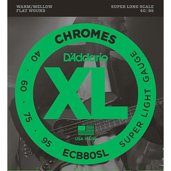 D'Addario ECB80SL Flat Wound 040-095 Super Long Sc...