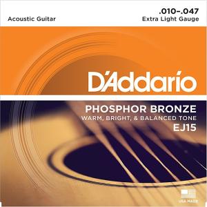 D'Addario EJ15 Extra Light 010-047 Phosphor Bronze ダダリオ アコギ弦
