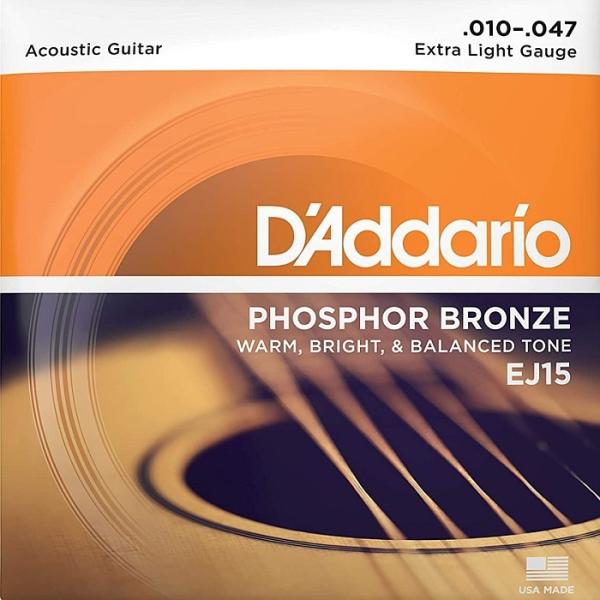 D&apos;Addario EJ15 Extra Light 010-047 Phosphor Bronze...