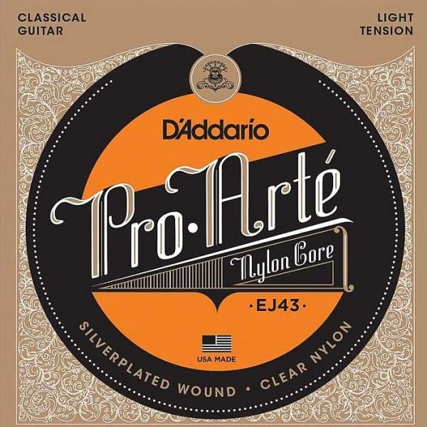 D&apos;Addario EJ43 Pro Arte Nylon Silver/Clear Light ダ...