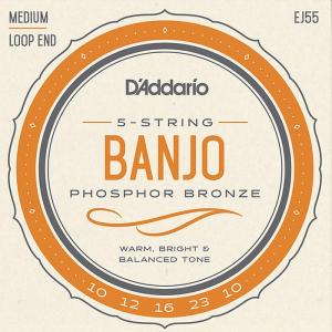 D'Addario EJ55 5-string Banjo Medium 010-023 Phosphor Bronze ダダリオ バンジョー弦｜dt-g-s