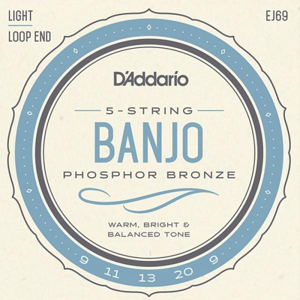 D&apos;Addario EJ69 5-string Banjo Light 009-020 Phosph...