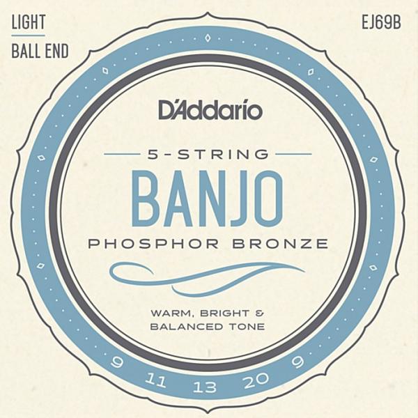 D&apos;Addario EJ69B 5-string Ball End Banjo Light 009-...