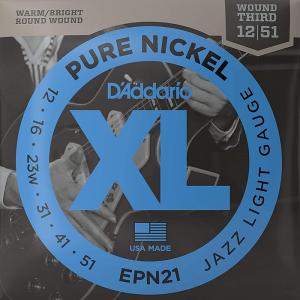 D'Addario EPN21 Pure Nickel 3弦ワウンド 012-051 ダダリオ エレキギター弦｜dt-g-s