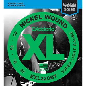 D'Addario 40-95 EXL220BT Nickel Wound Balanced Tension Super Light