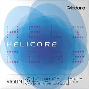 D'Addario Helicore Violin String H314 1/8 ダダリオ バイオリン弦 ヘリコア 1/8スケール ミディアムテンション バラ弦 G線｜dt-g-s