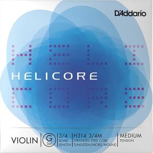 D'Addario Helicore Violin String H314 3/4 ダダリオ バイオリン弦 ヘリコア 3/4スケール ミディアムテンション バラ弦 G線