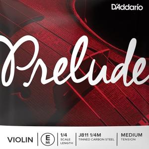 D'Addario Prelude Violin String J811 1/4M ダダリオ バイオリン弦 プレリュード 1/4スケール ミディアムテンション バラ弦 E線｜dt-g-s