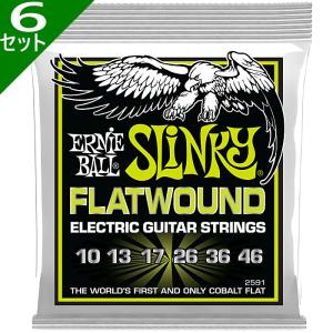 6セット ERNIE BALL #2591 Regular Slinky Cobalt Flatwound 010-046 アーニーボール フラットワウンド エレキギター弦｜dt-g-s