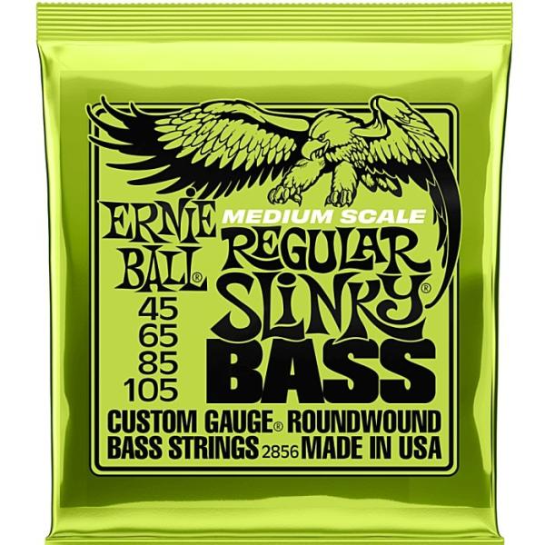 ERNIE BALL #2856 Medium Scale Regular Slinky Bass ...