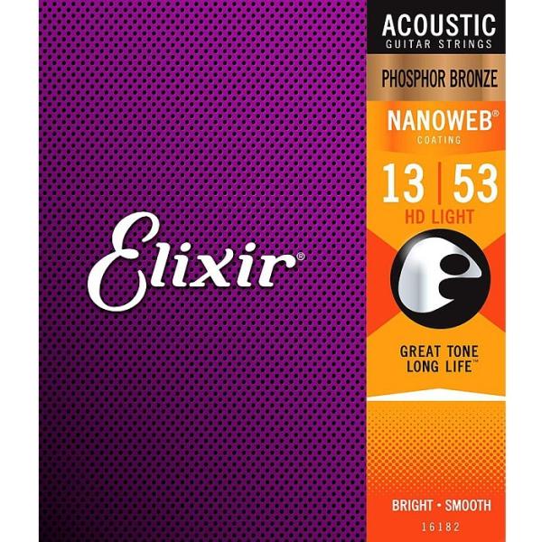 Elixir Nanoweb #16182 HD Light 013-053 Phosphor Br...