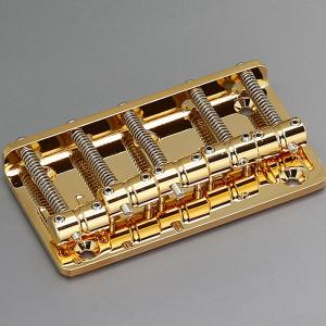 5弦用 Gotoh 205B-5-GG Bass Bridge ゴトー ベースブリッジ ブラスサドル/スチールプレート ゴールド｜dt-g-s