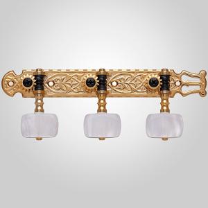Gotoh 40G2000 GG ゴトー クラシックギターペグ 39mmピッチ プラスチック軸 ゴールド（ボタンオプション対応）｜ギターパーツの店・ダブルトラブル