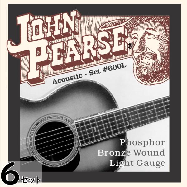 6セット John Pearse #600L Light 012-053 Phosphor Bron...