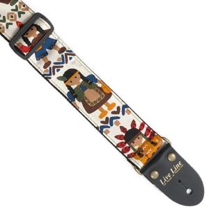 Live Line Fabric Strap LS2000WH ライブライン ギターストラップ 50mm幅 インディアン/ホワイト｜dt-g-s