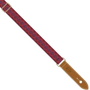 Live Line Ukulele Strap YUS22-153C ライブライン レース編み ウクレレストラップ レッド｜dt-g-s