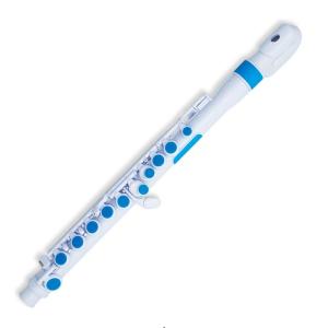 nuvo jFlute 2.0 White/Blue ヌーヴォ プラスチック製フルート｜dt-g-s