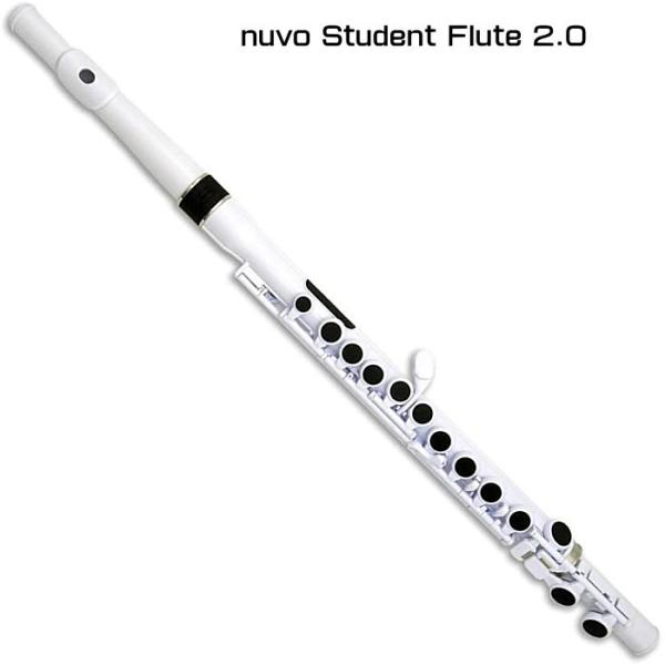 nuvo Student Flute 2.0 White/Black ヌーヴォ プラスチック製フルー...