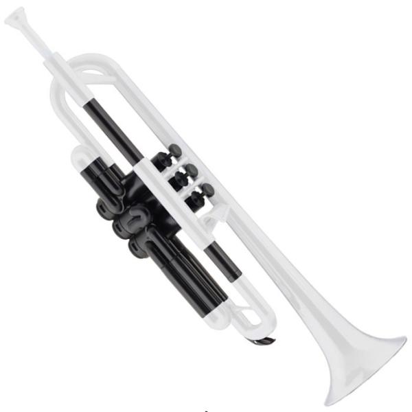 pInstruments pTrumpet White PTRUMPET1W プラスチック製トランペ...
