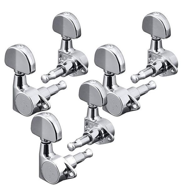 SCUD 05182CS グローバータイプ ギターペグ メタルノブ クローム L3R3