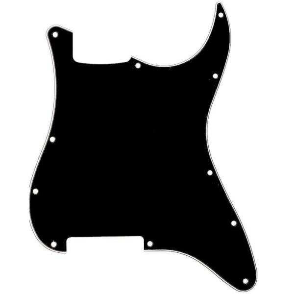 SCUD SC-B3P-2 ストラトキャスター用ピックガード 穴無し ブラック3P