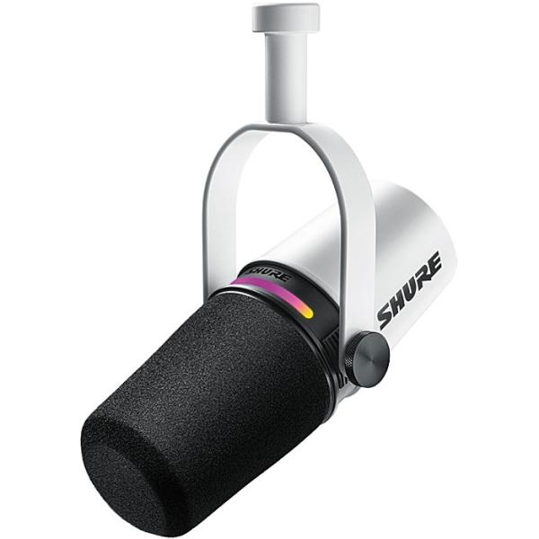 Shure MV7+-Wシュア ポッドキャスト用ダイナミック マイクロホン ホワイト