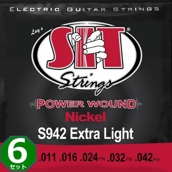 6セット SIT S942 Power Wound Extra Light 009-042 エスアイ...