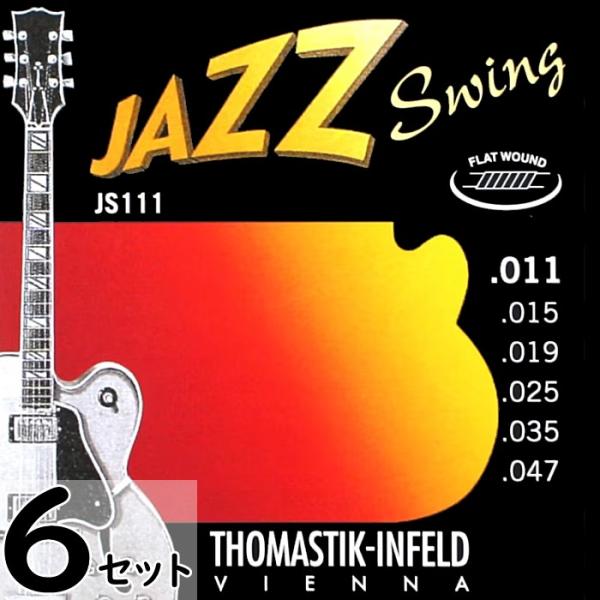 6セット Thomastik-Infeld JS111 JAZZ SWING Flat Wound ...