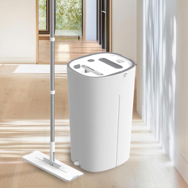 きれいな水の出るバケツ付モップ     お掃除グッズ モップ 抗菌 防カビ 掃除 大掃除