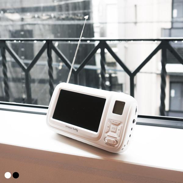 ポータブルラジオテレビ     ポータブルラジオ・TV LEDライト 携帯テレビラジオ 3WAY電源...