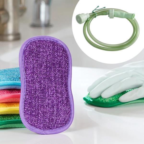 スポンジーナ10個＋マジックホース     すぽんじーな スポンジ マイクロファイバー 掃除 拭く ...