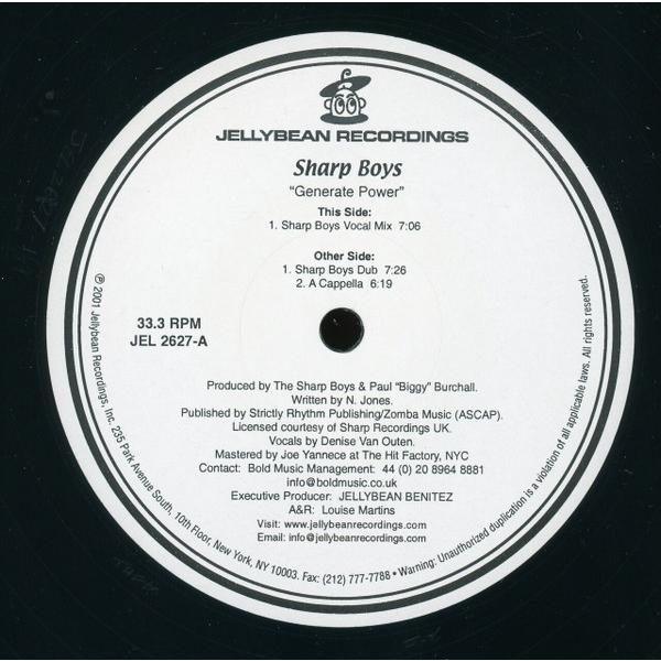 米12" Sharp Boys Generate Power JEL2627 Jellybean R...