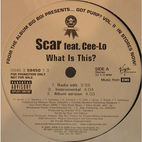 米12" Scar, Cee-lo / Janelle Mon?e What Is This / L...