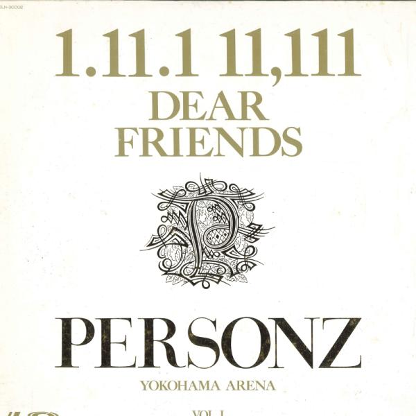 LASERDISC パーソンズ PERSONZ（パーソンズ）1.11.1 11，111 DEAR F...