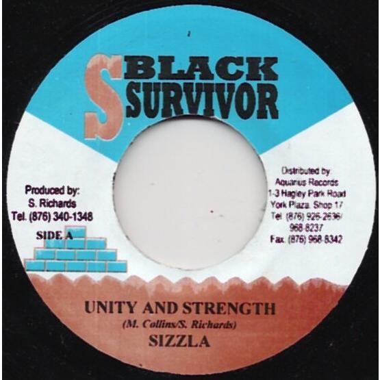 ジャマイカ7" Sizzla Unity And Strength NONE Black Survi...