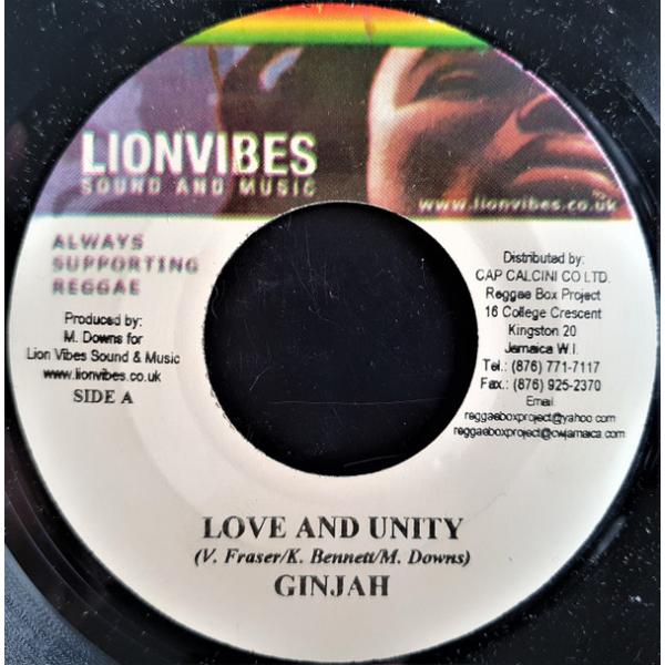 英7" Ginjah Love And Unity NONE Lionvibes Sound And...