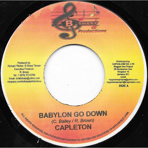 ジャマイカ7” Capleton / Frederick Brown Babylon Go Down...