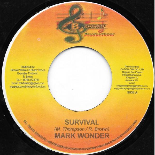ジャマイカ7" Mark Wonder Survival  NONE B Sharp Product...