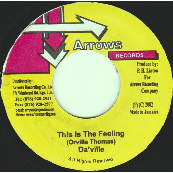 ジャマイカ7" Daville This Is The Feeling NONE Arrows Re...
