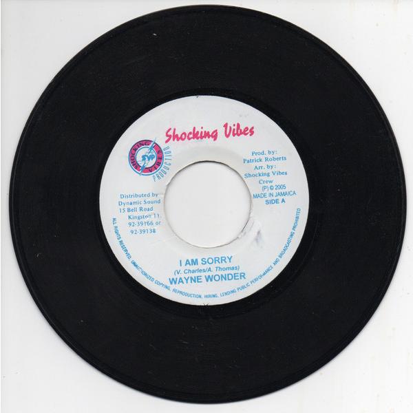 ジャマイカ7" Wayne Wonder I Am Sorry NONE Shocking Vibe...