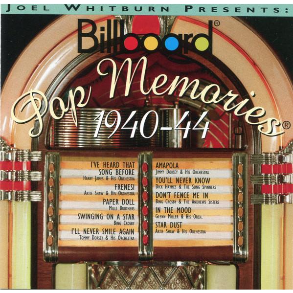 CD Various Billboard Pop Memories 1940-44 R271577 ...