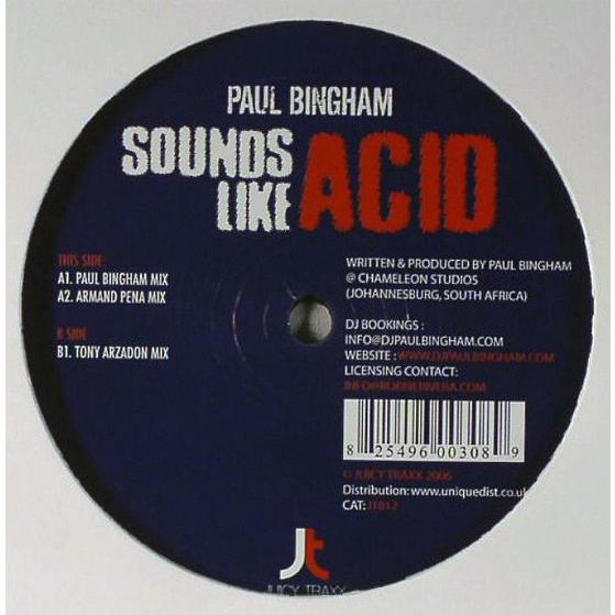 英12” Paul Bingham Sounds Like Acid JT012 Juicy Tra...