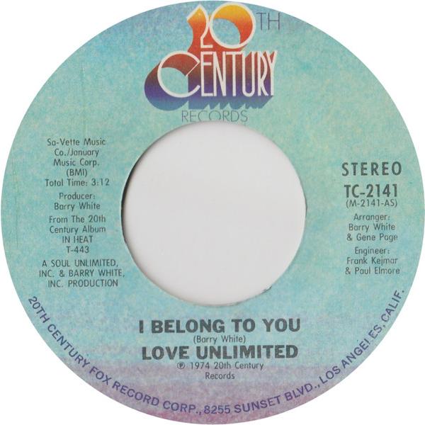 英7” Love Unlimited I Belong To You TC2141 20th Cen...