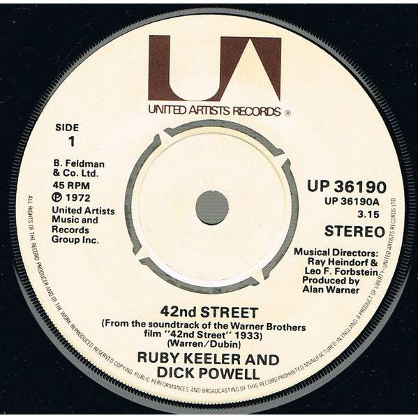 英7" Ruby Keeler &amp; Dick Powell / Joan Blondell 42nd...