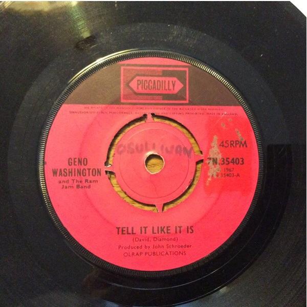 7” Geno Washington &amp; The Ram Jam  Tell It Like It ...